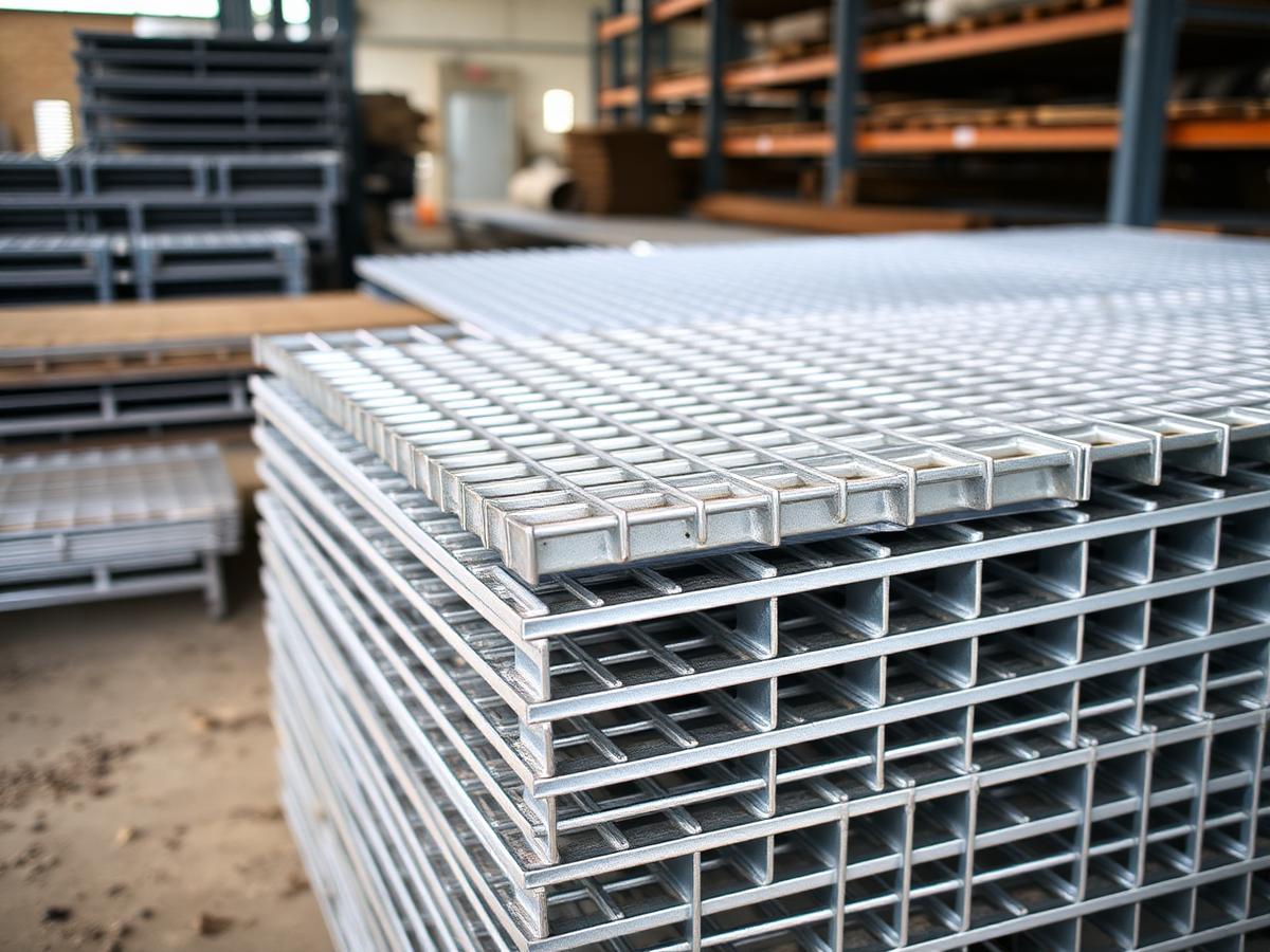 Painéis de grade de piso standard galvanizada